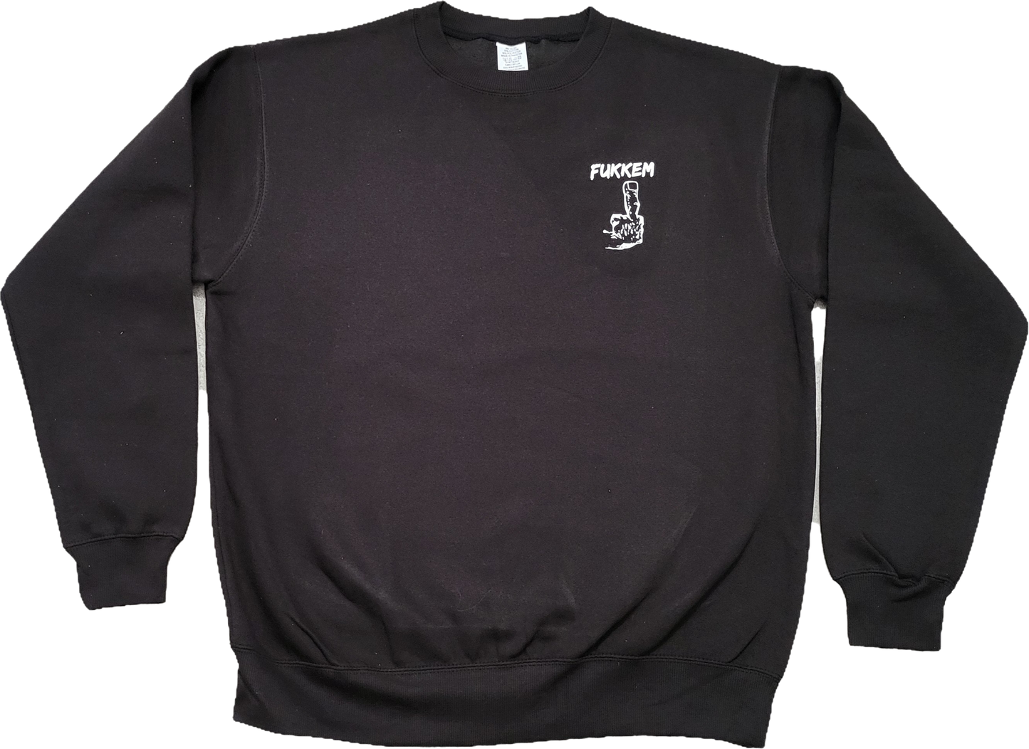 Black/White Middle Finger Crewneck Sweatshirt