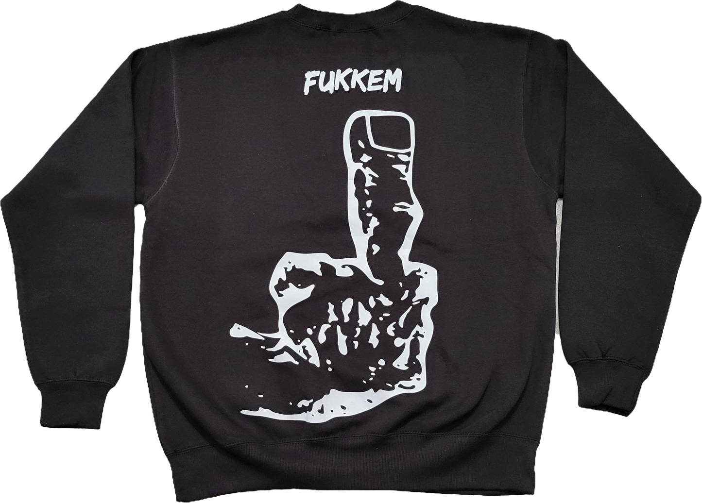 Black/White Middle Finger Crewneck Sweatshirt