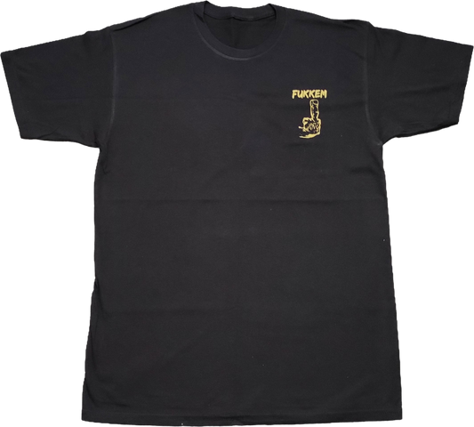 Black/Gold Middle Finger T-Shirt