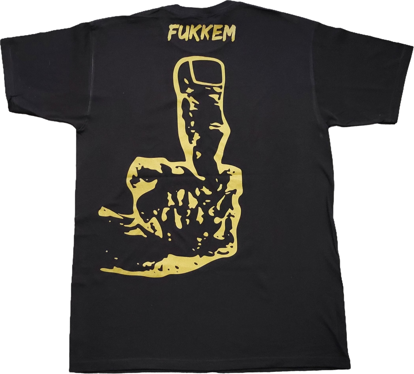 Black/Gold Middle Finger T-Shirt