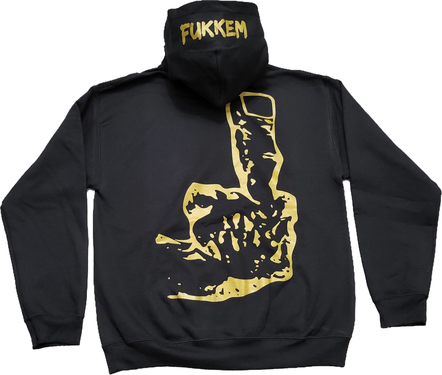 Black/Gold Middle Finger Hoodie