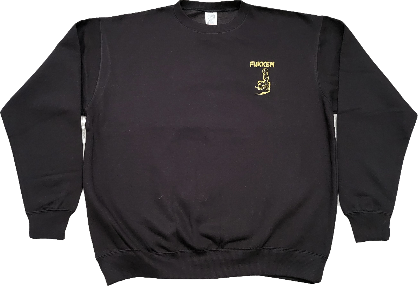 Black/Gold Middle Finger Crewneck Sweatshirt